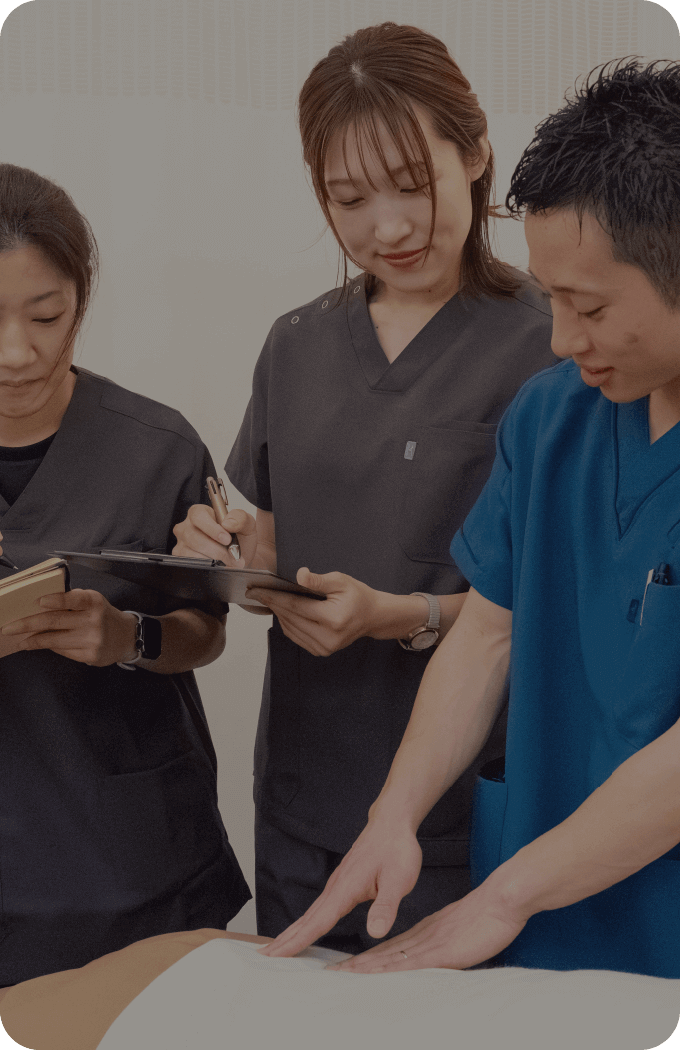 ベッド１台３名の少人数実技指導